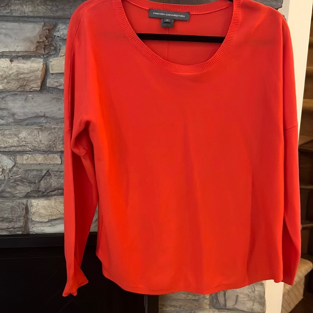 French Connection light sweater salmon color